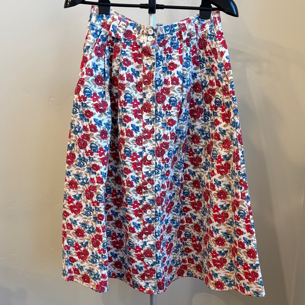 Vintage Cabin Creek Floral Button-Down Skirt